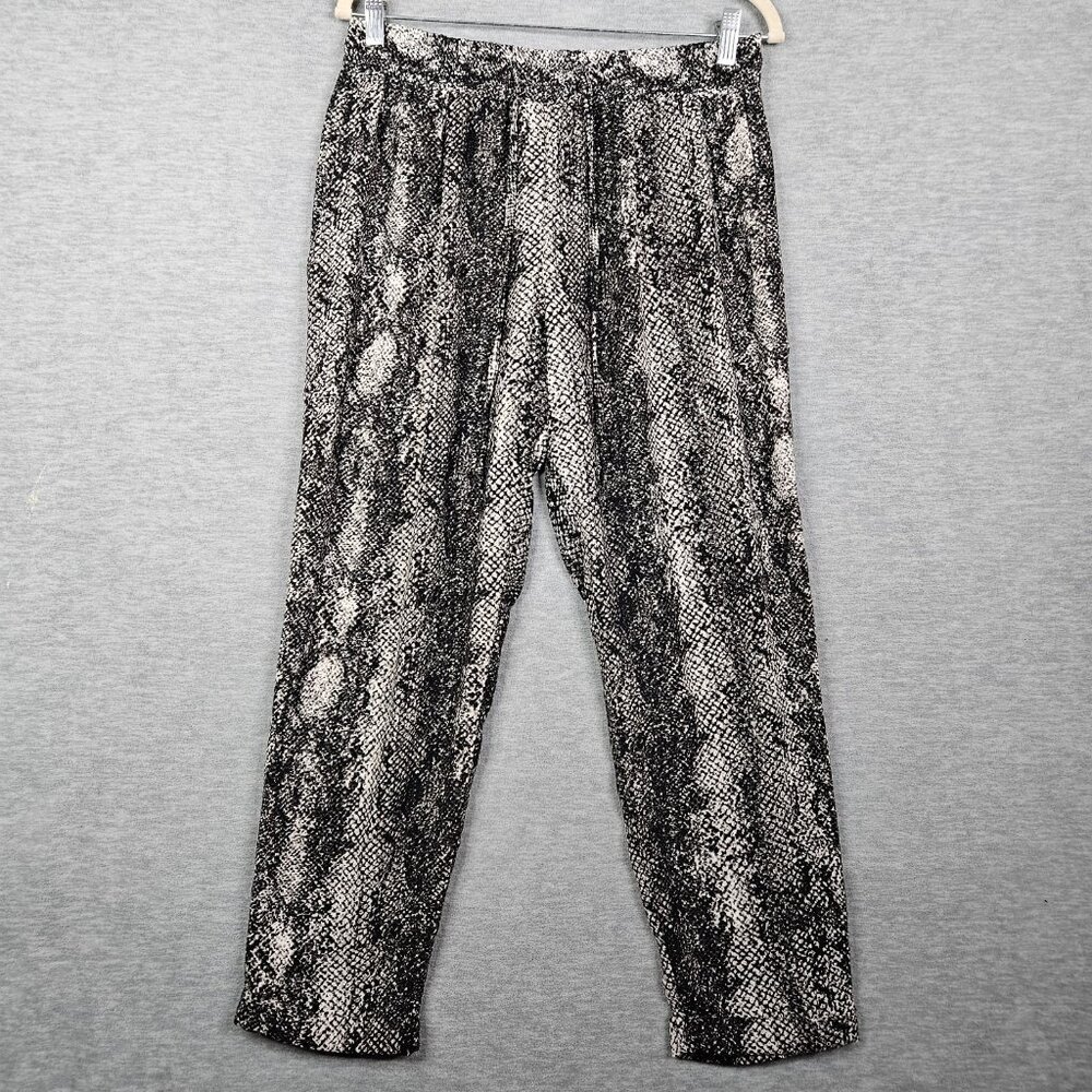Veronica M Women’s Snake Printed Pockets Elastic waist Pants Sz L